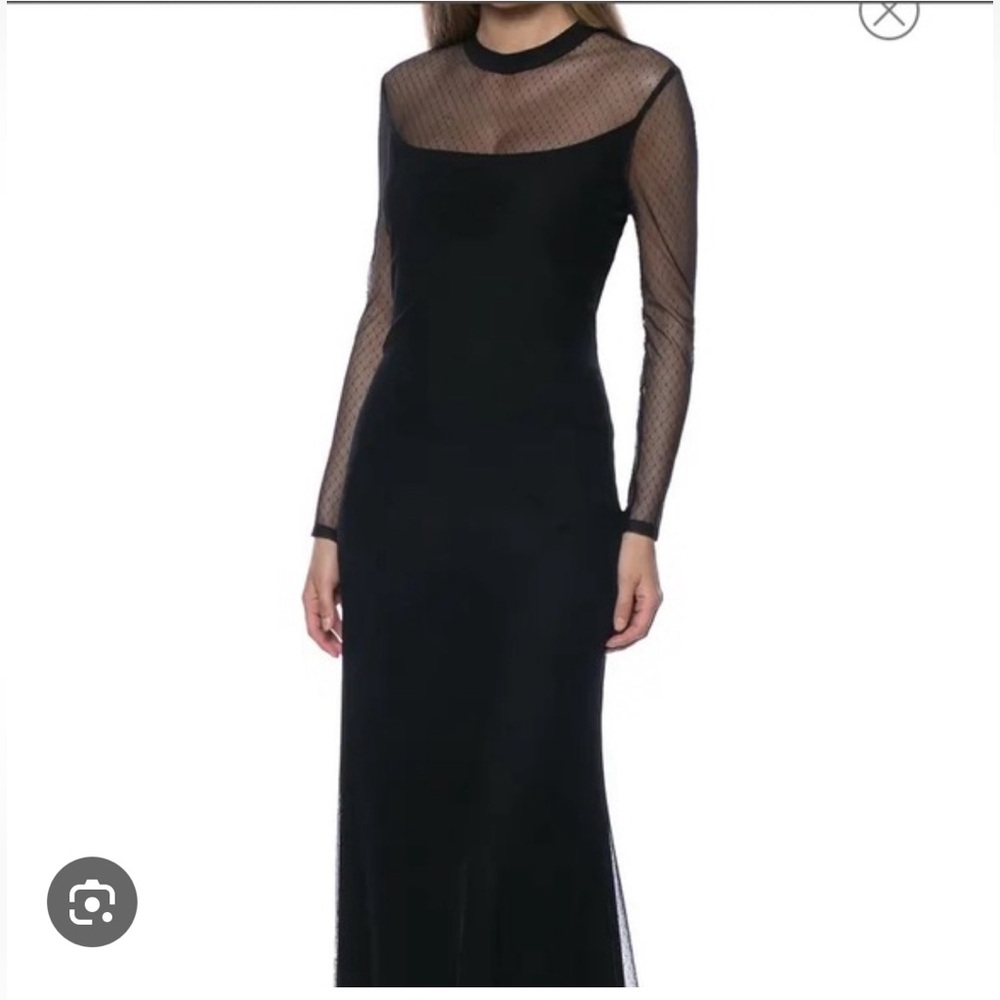 Marina Sheer Lined Polkadot Maxi Dress